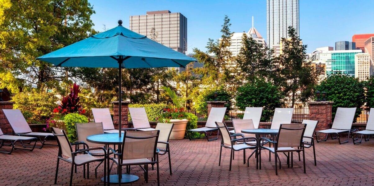 outdoor patio, Sheraton Pittsburgh, Pennsylvania